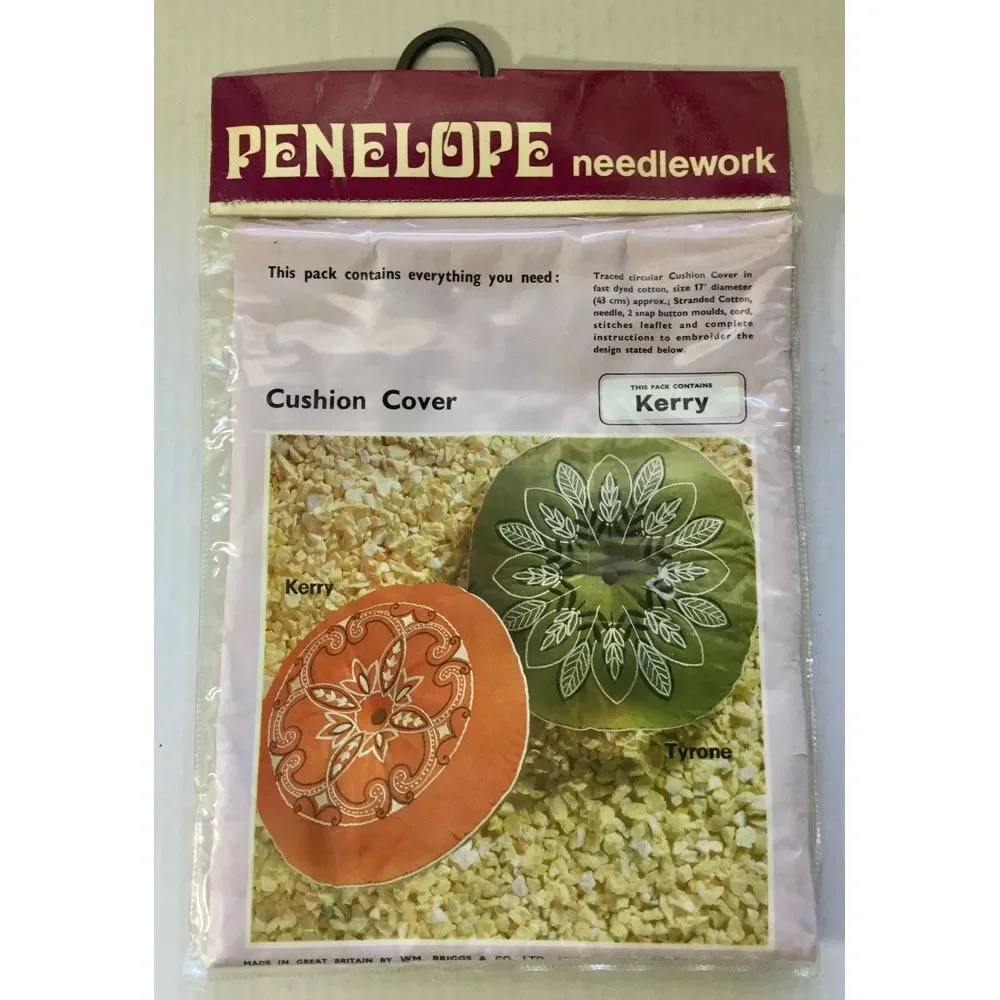 Needlework Penelope cushion cover Kerry orange circular 17